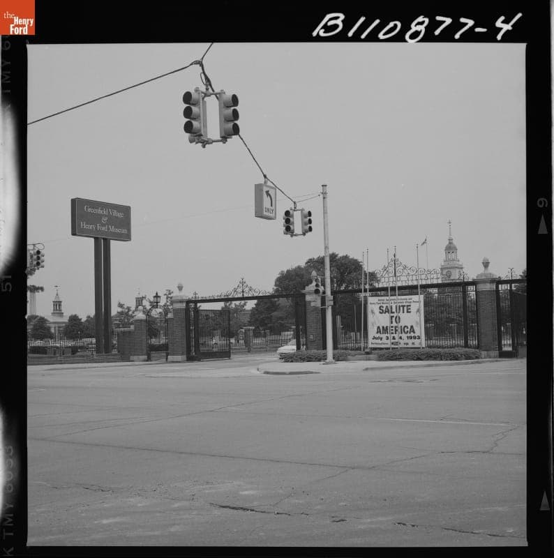 Advertising Sign for the "Salute to America" Concert in Greenfield Village, July 1, 1993