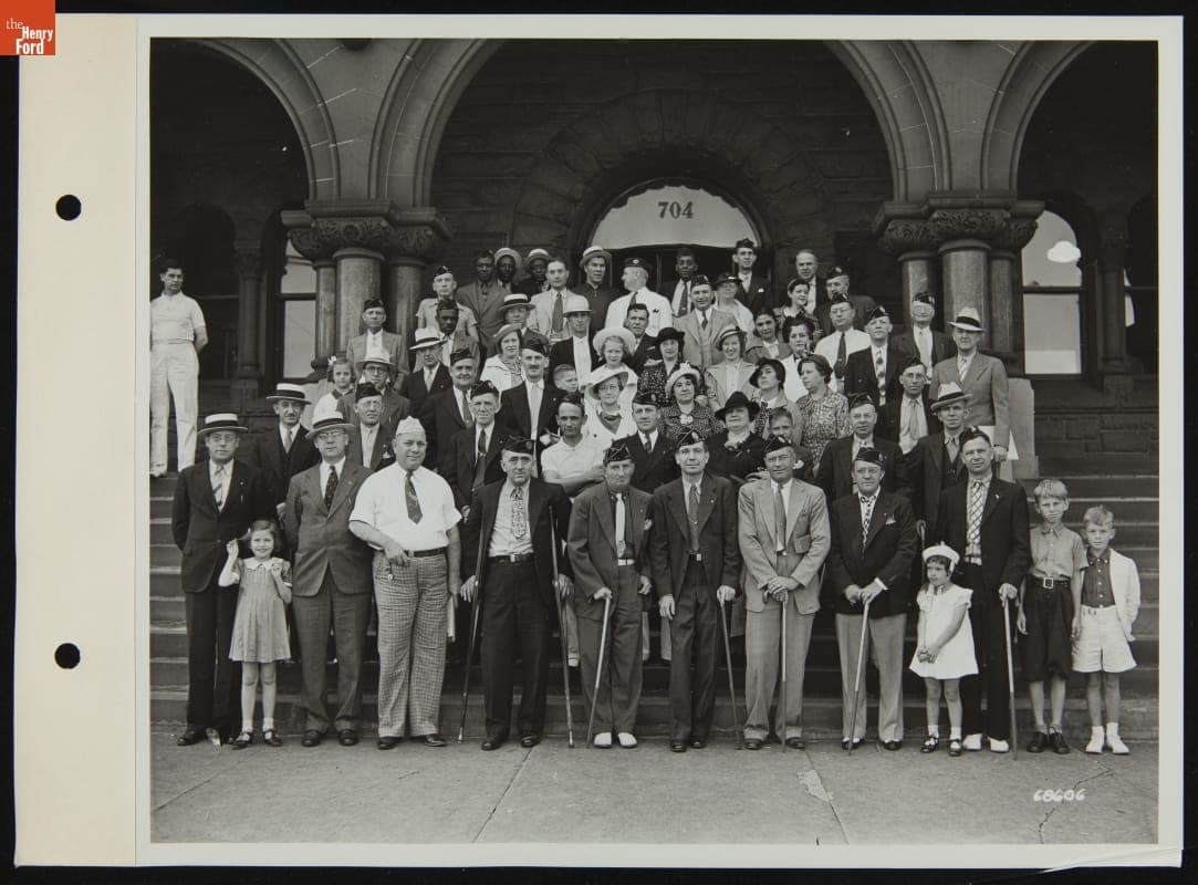 Michigan Disabled Veterans and Families Preparing to Leave for Convention in Columbus, Ohio, August 1937