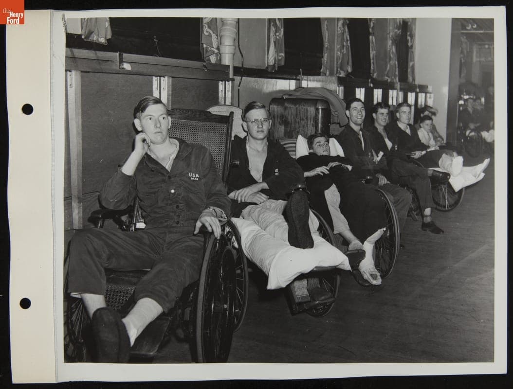 Patients at Percy Jones Hospital, Ford Legion Day, Battle Creek, Michigan, April 1944