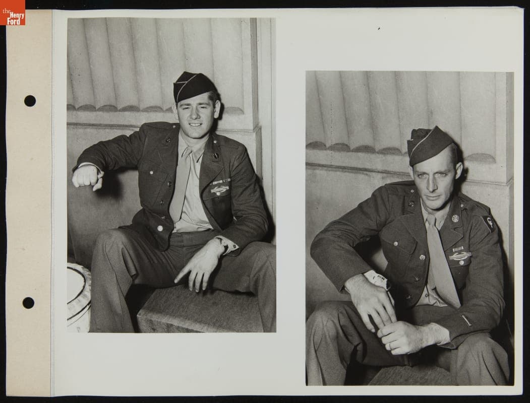 Privates Stacey and Kelley, Former Lincoln Plant Employees, Convalesce at Percy Jones Hospital, April 1945
