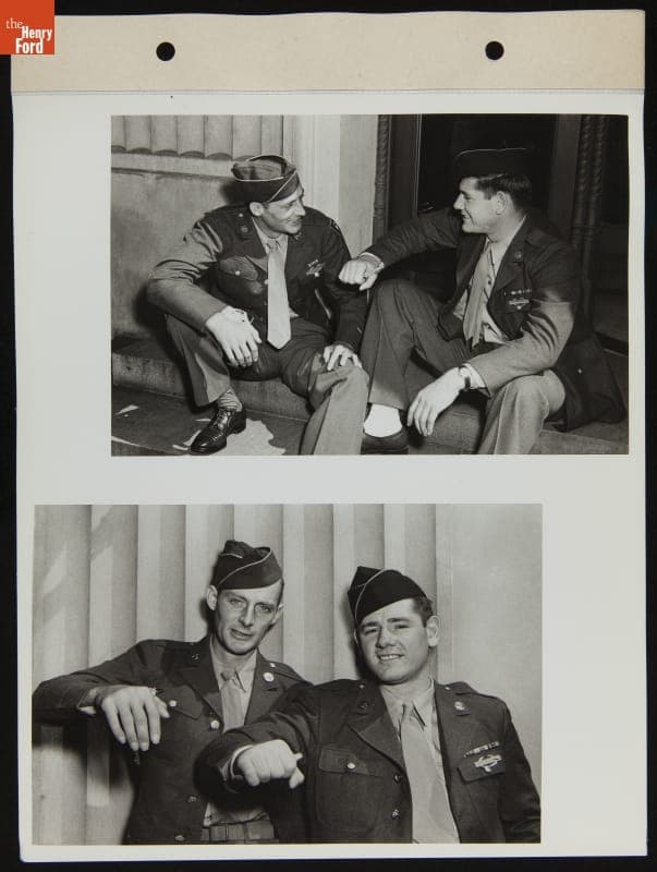Privates Stacey and Kelley, Former Lincoln Plant Employees, Convalesce at Percy Jones Hospital, April 1945