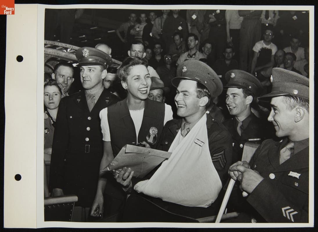 World War II South Pacific Veterans Visit Willow Run Bomber Plant, April 1943