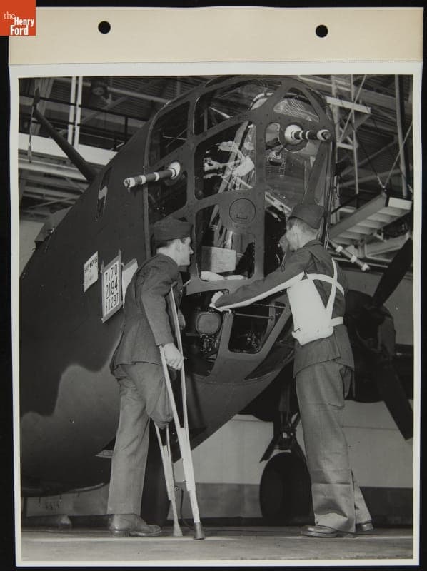 World War II South Pacific Veterans Visit Willow Run Bomber Plant, April 1943