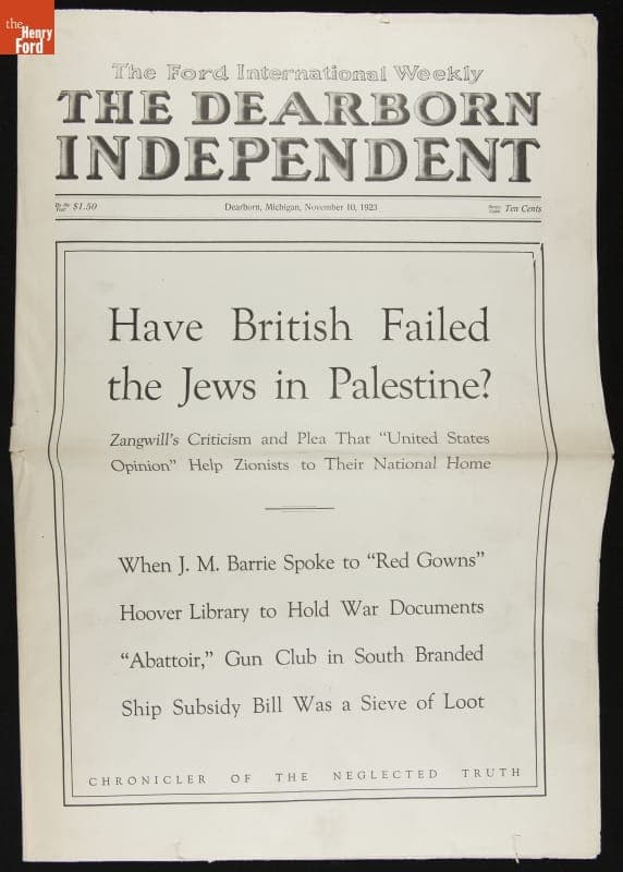 Dearborn Independent Newspaper for November 10, 1923