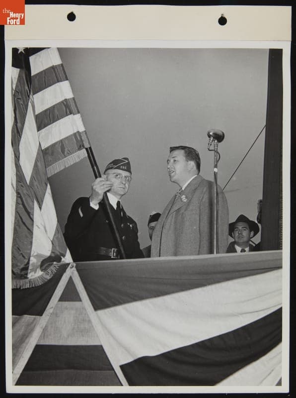Henry Ford II at the American Legion Dedication at the Lincoln Plant, November 11, 1944