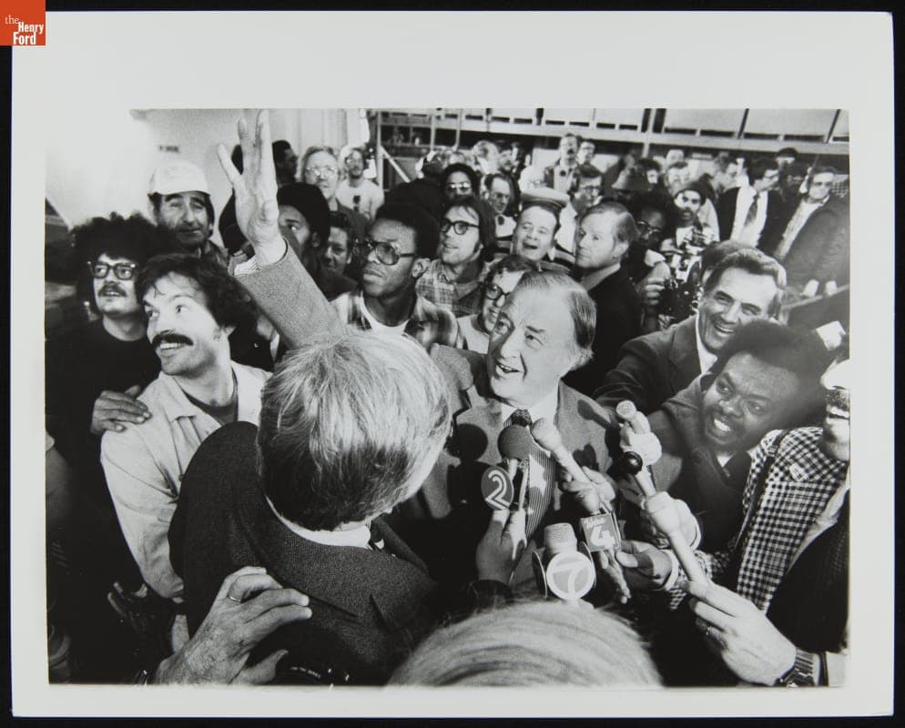 Henry Ford II Talks to the Press, circa 1975
