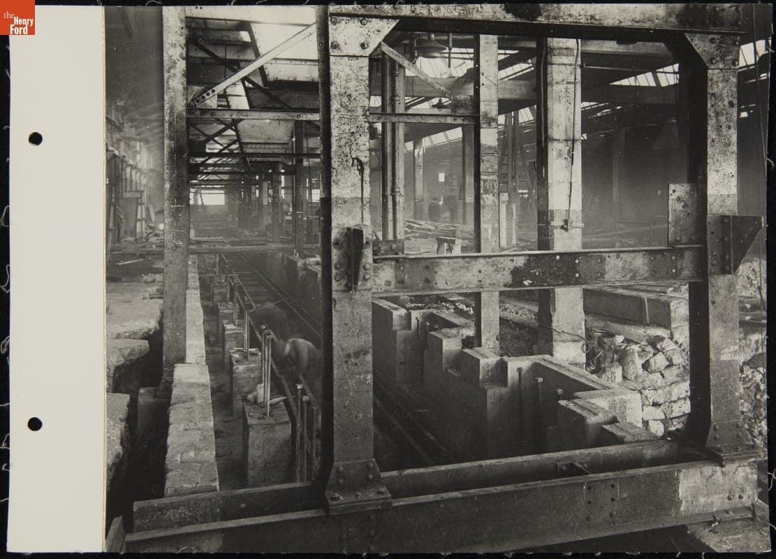 Drag Conveyor in Foundry, Ford Plant in Cork, Ireland, February 1929
