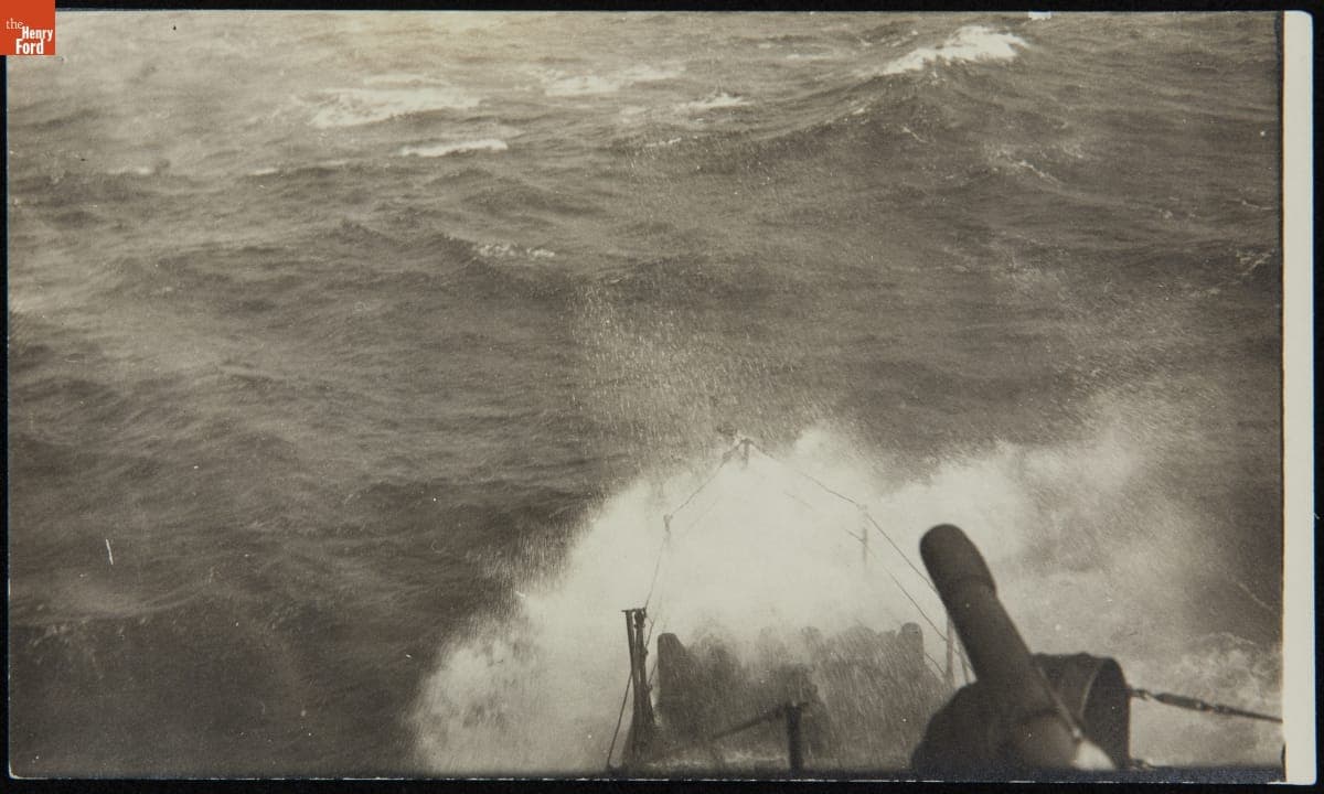 View Over the Bow of USS Eagle 3, Bound for Arkhangelsk, May-June 1919