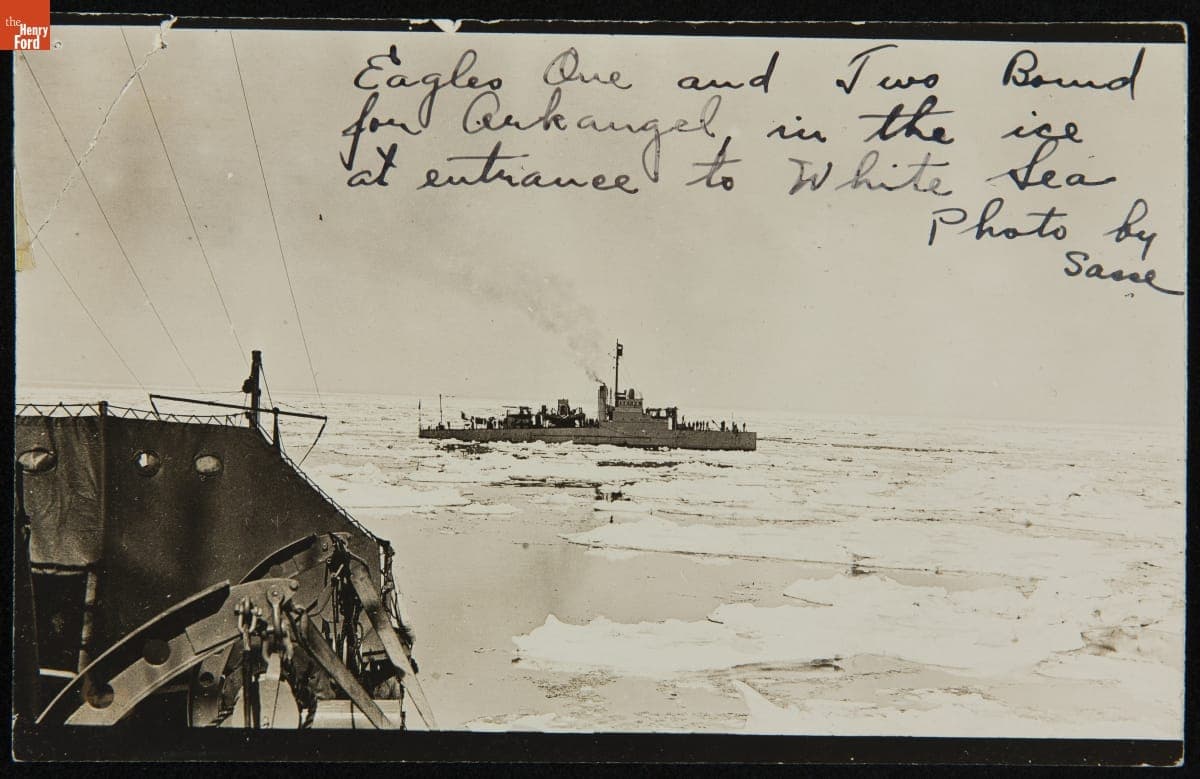 USS Eagles 1 and 2 off Northern Russia at Entrance to the White Sea, Bound for Arkhangelsk, June 1919