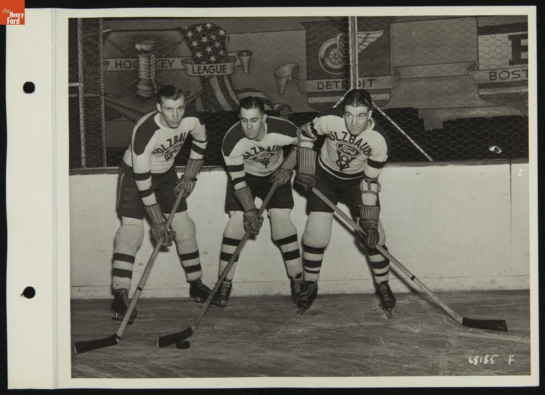 Holzbaugh Ford Hockey Team, Olympia Arena, Detroit, Michigan, April 14, 1937