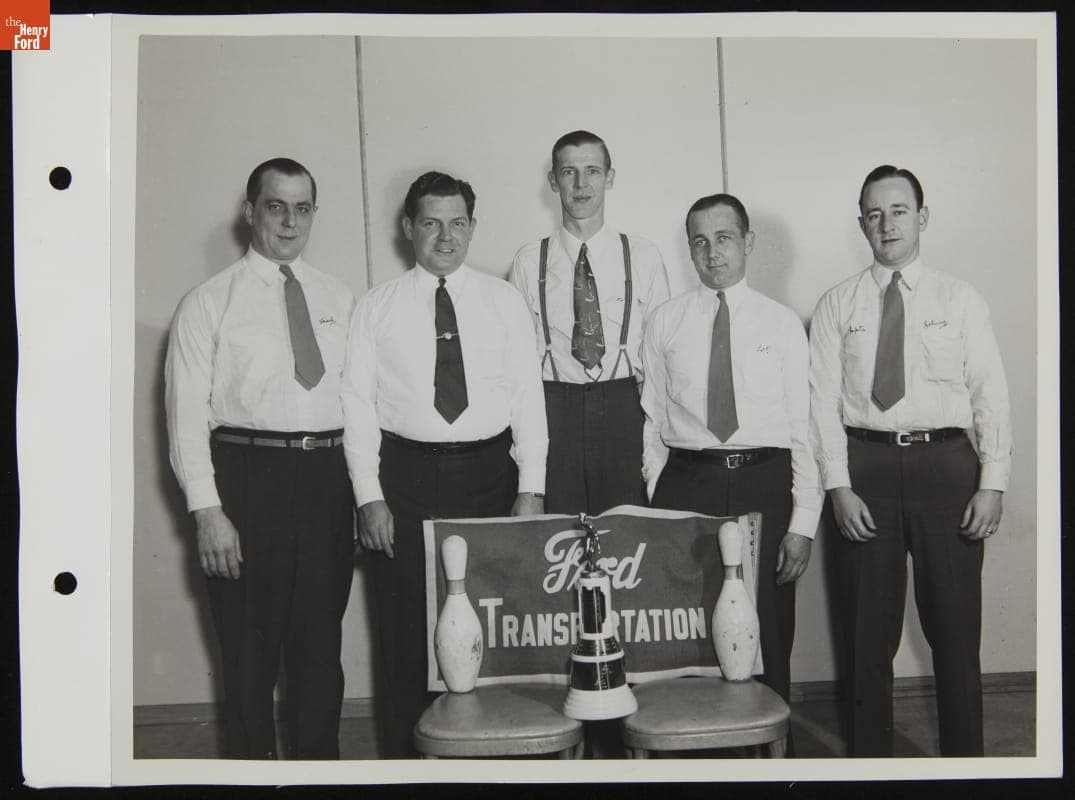 Ford Transportation Department Bowling League Champion Team, April 1944