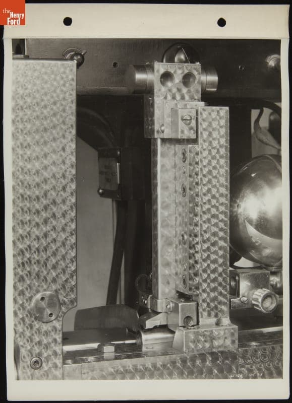 Close-up of Piston Pin Inspection Machine Parts, January 1935