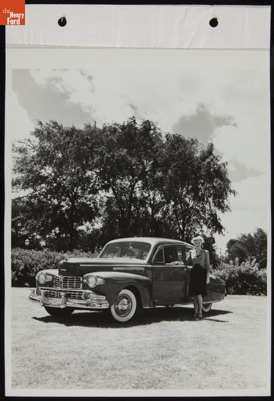 Leota Carroll with Lincoln Automobile, July 1945
