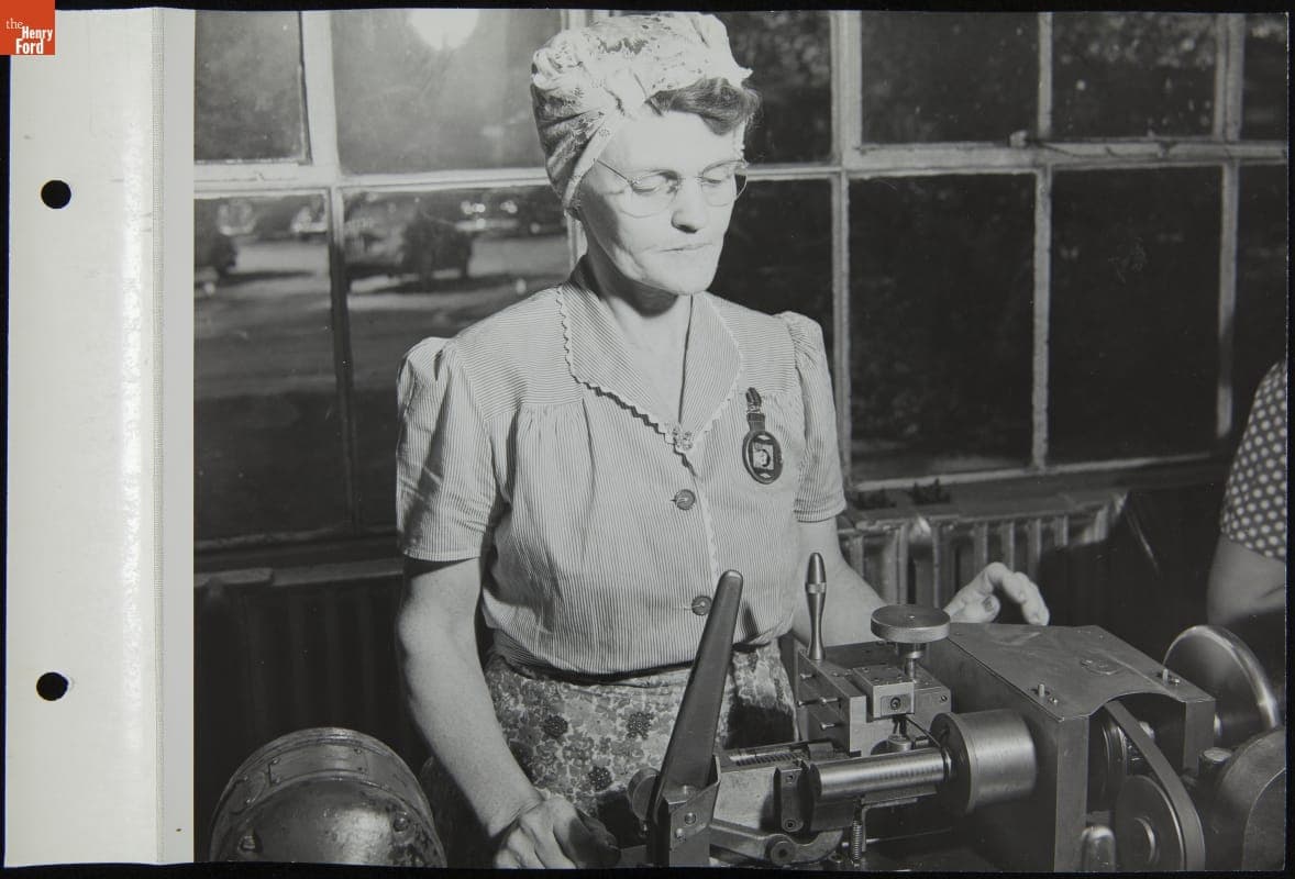 Women Making Electric Harnesses for B-24 Bombers at Phoenix Mills, September 1944