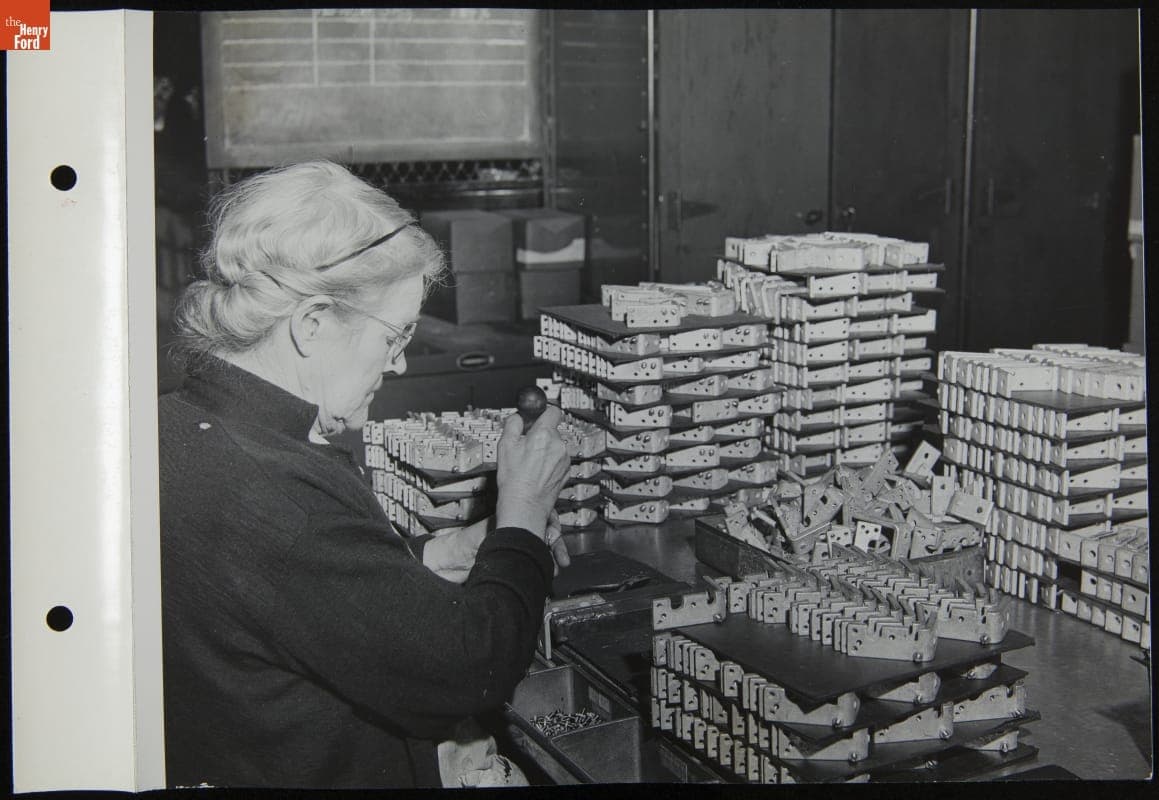 Women Making Electric Harnesses for B-24 Bombers at Phoenix Mills, September 1944
