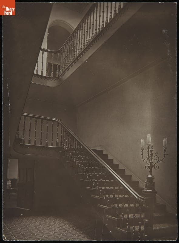 Staircase, Oughtrington Hall, circa 1915