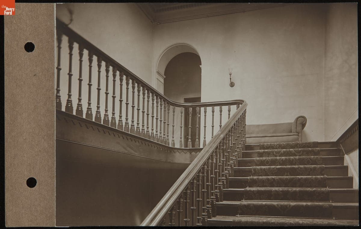 Staircase, Oughtrington Hall, circa 1915