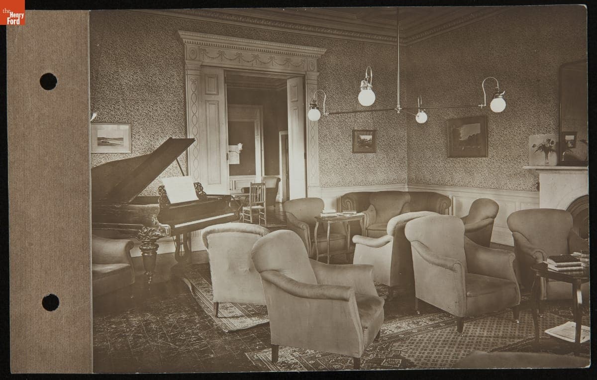 Sitting Room, Oughtrington Hall, circa 1915
