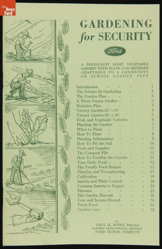Gardening for Security: A Permanent Home Vegetable Garden with Plans and Methods Adaptable to a Community or School Garden Plot, 1944