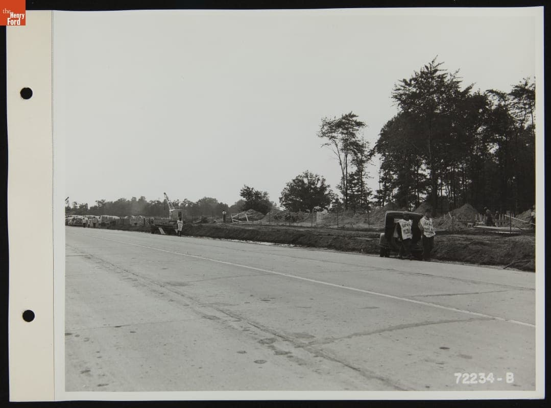 Men Protesting Construction Project, August 1939