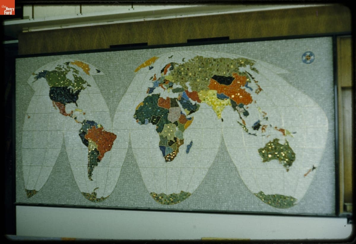 World Map Mosiac, Henry Ford II World Center, circa 1955