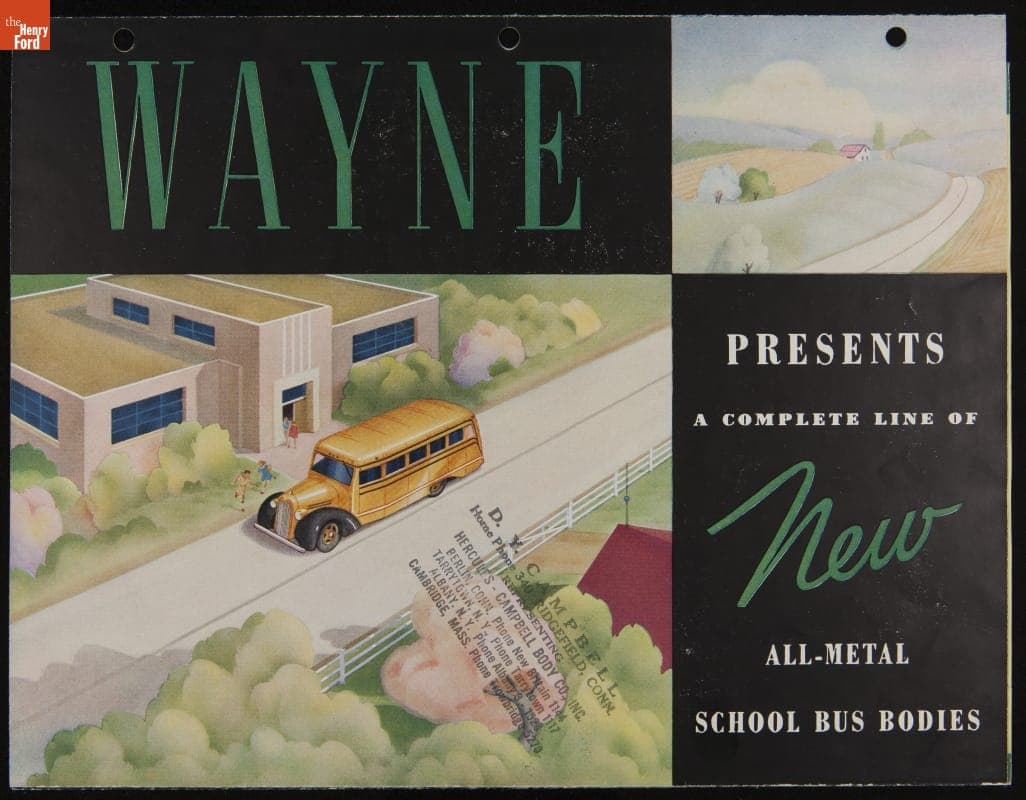 Wayne Works Sales Brochure, "Wayne Presents a Complete Line of All-Metal School Bus Bodies," circa 1930
