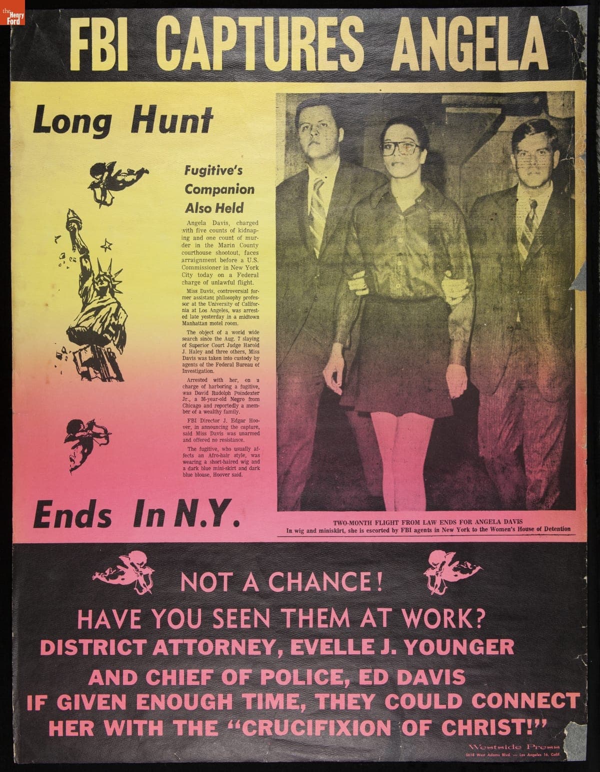 FBI Captures Angela, circa 1970