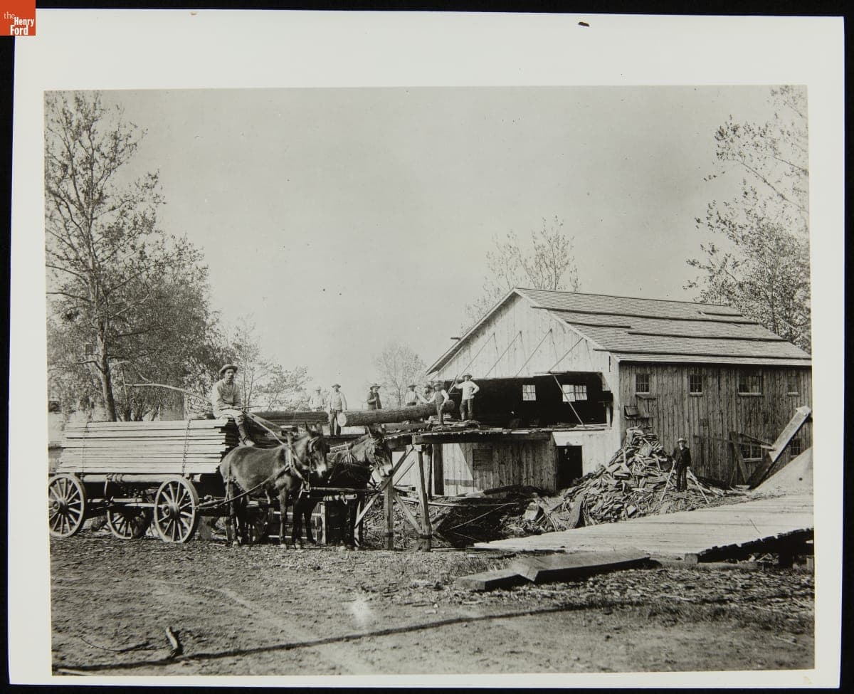 Men at Work at the Flat Rock Sawmill, circa 1905