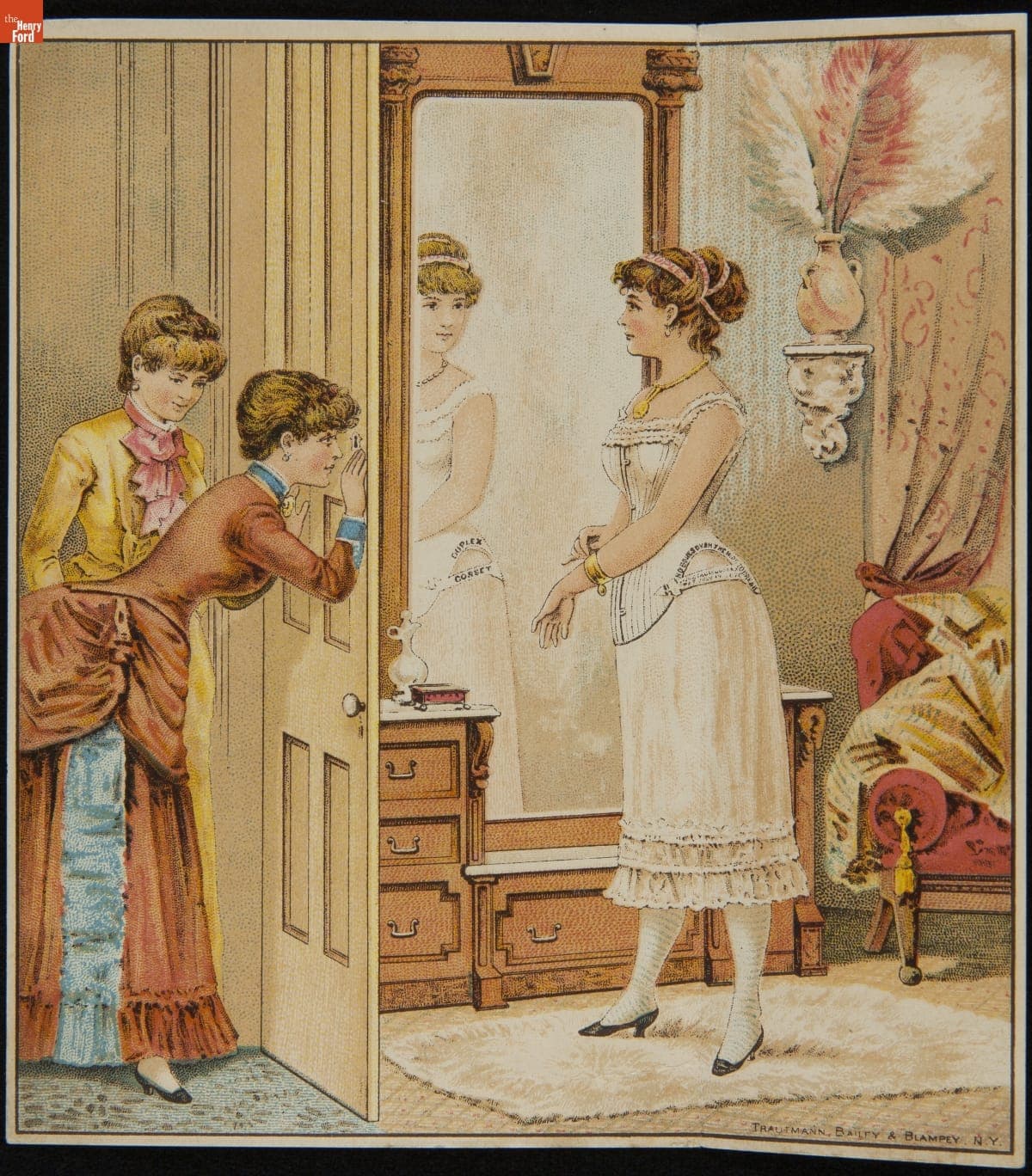 Trade Card for Duplex Corsets, Bortree Manufacturing Co., circa 1885