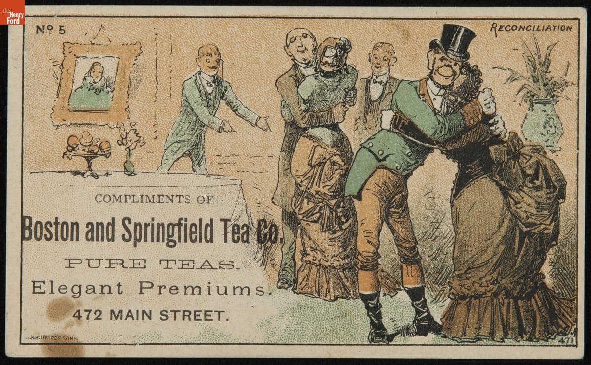 Trade Card for Pure Teas, Boston and Springfield Tea Co., 1880-1885