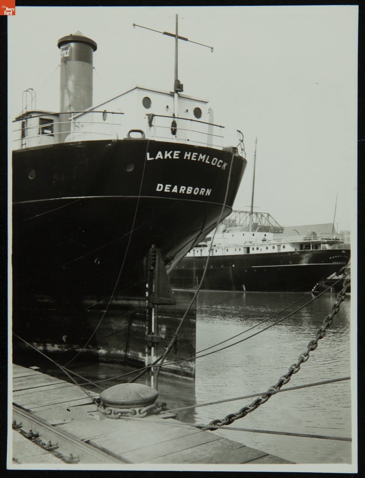 Ford Barge "Lake Hemlock" at the Rouge Plant, Dearborn, Michigan, February 10, 1938