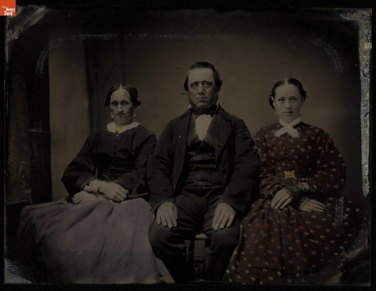 Family Portrait with Gold Accents, 1860-1869
