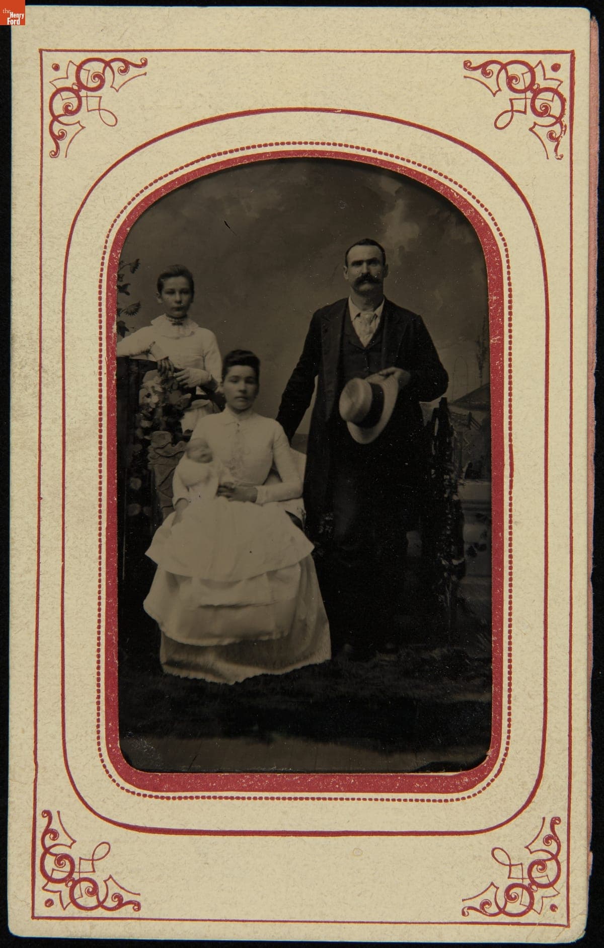 Family in Front of a Painted Backdrop of the Sky, 1890-1899