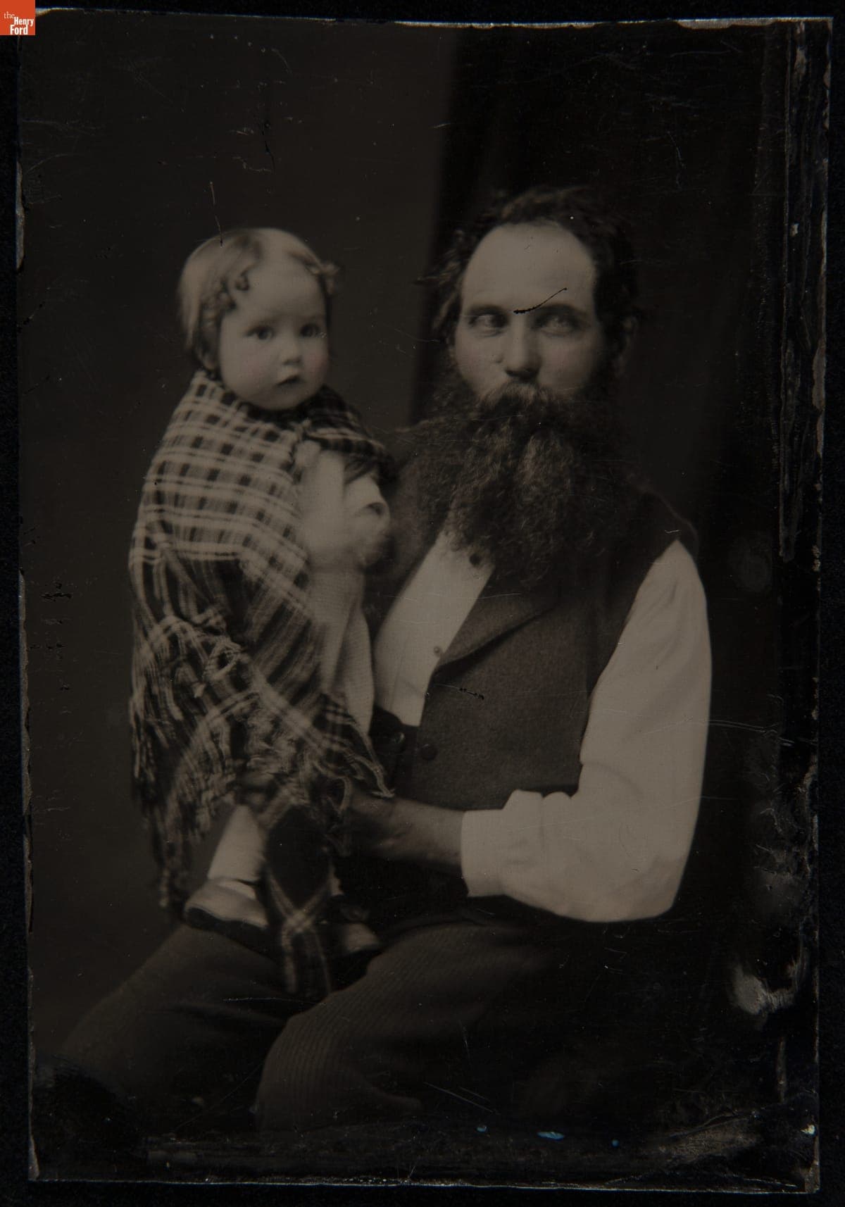 Silas McConnell Holding his Daughter Louise, circa 1876