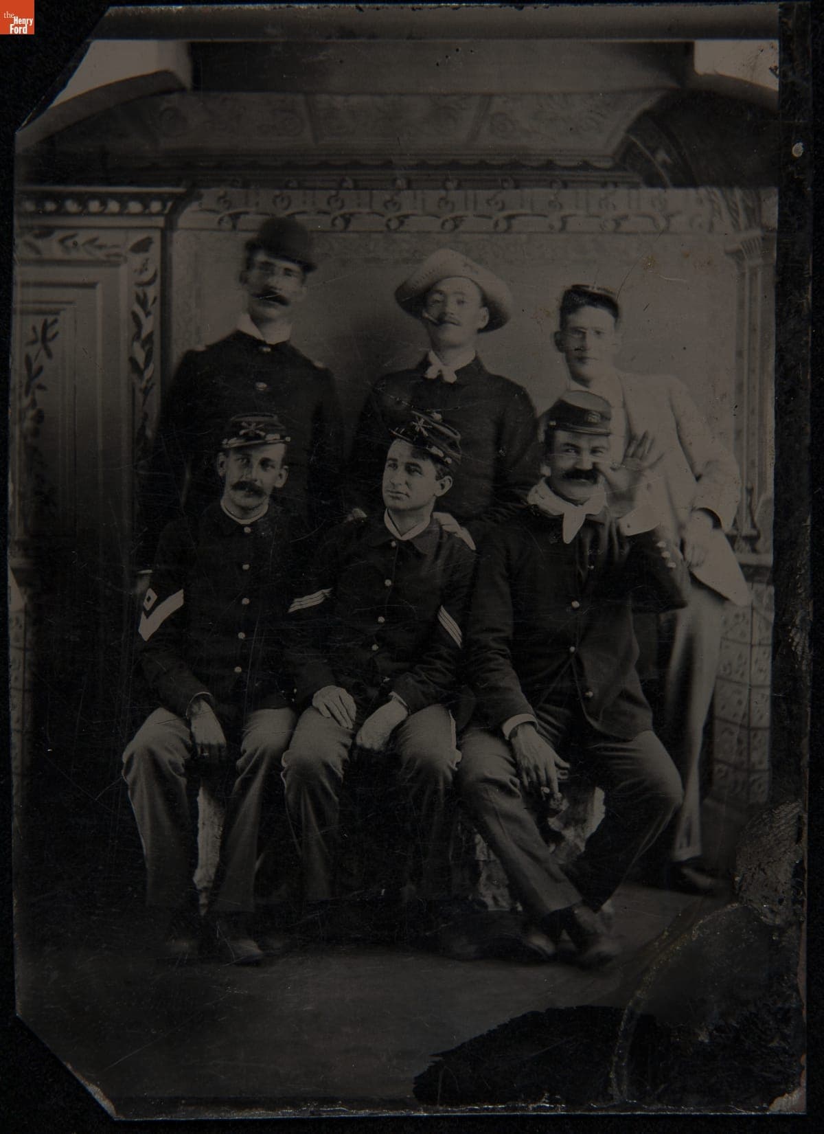 Group of Soldiers in Humorous Poses, 1870-1895