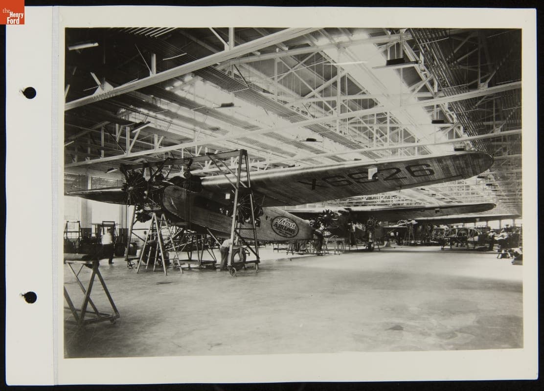 Ford Tri-Motor Airplane Being Constructed at the Stout Factory, Dearborn, Michigan, February 1929