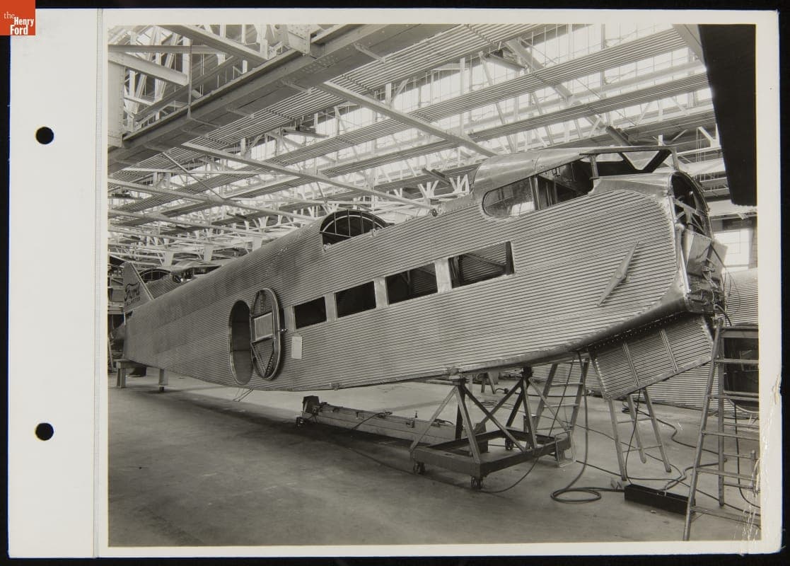 Ford Tri-Motor Airplane Fuselage Being Constructed at the Stout Factory, Dearborn, Michigan, April 1929