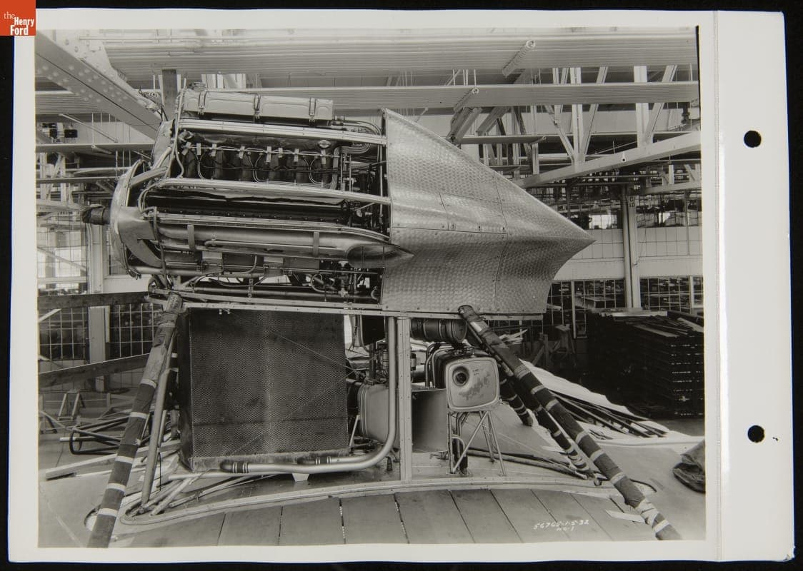 Construction  of Ford Tri-Motor 14-AT Showing Center Hispano Suiza Engine, January 1932