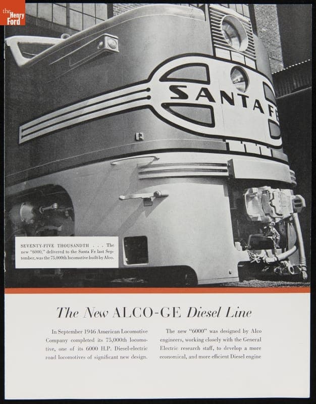 American Locomotive Company Sales Brochure, 1946, "The New ALCO-GE Diesel Line"