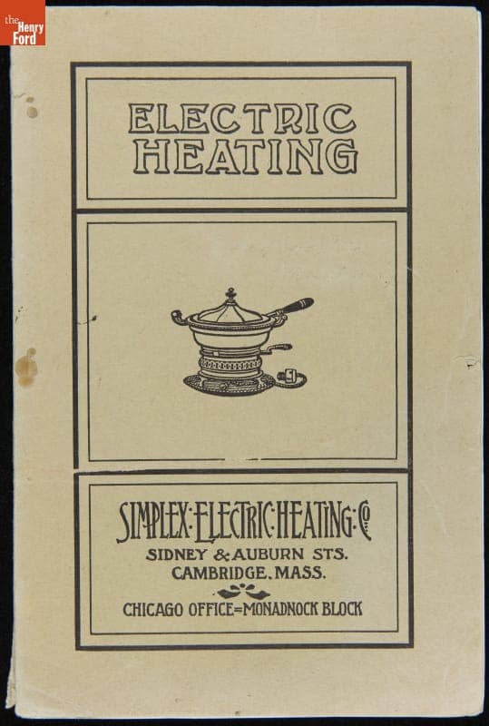 Catalog for the Simplex Electric Company, "Electric Heating," 1904