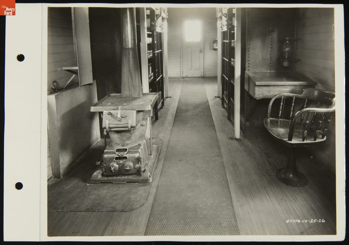 Interior of a Railroad Caboose, Detroit, Toledo & Ironton Railroad, October 1926