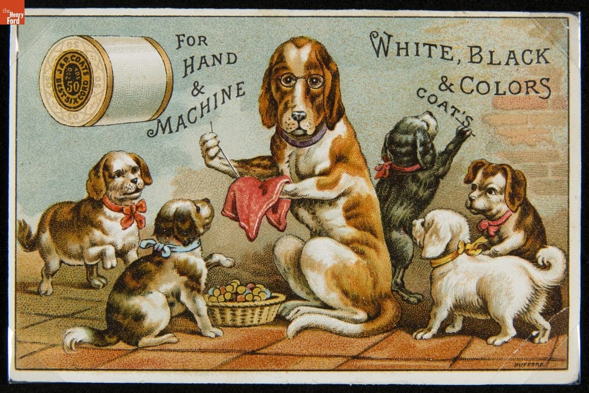 Trade Card for Sewing Thread, J. & P. Coats, 1880-1895
