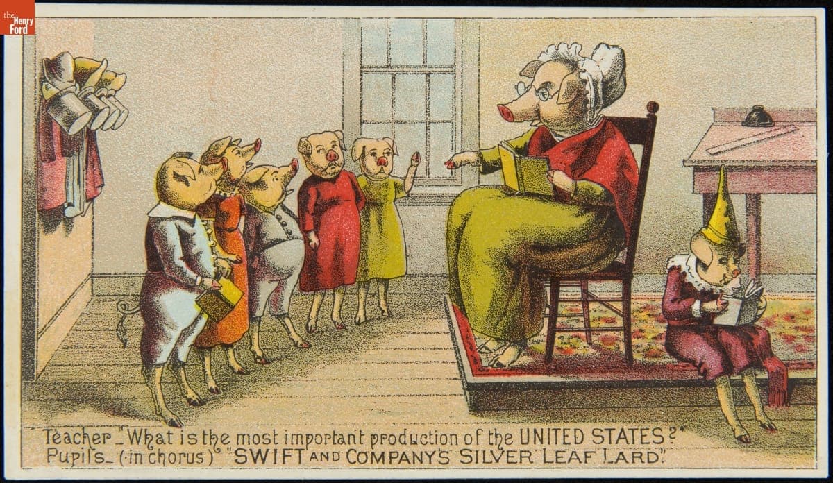 Trade Card for Swift & Company "Silver Leaf Lard," circa 1900