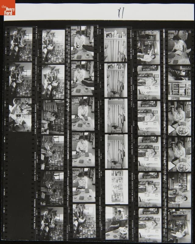 Julia Child and Bill Stumpf in Julia Child's Kitchen, 1977