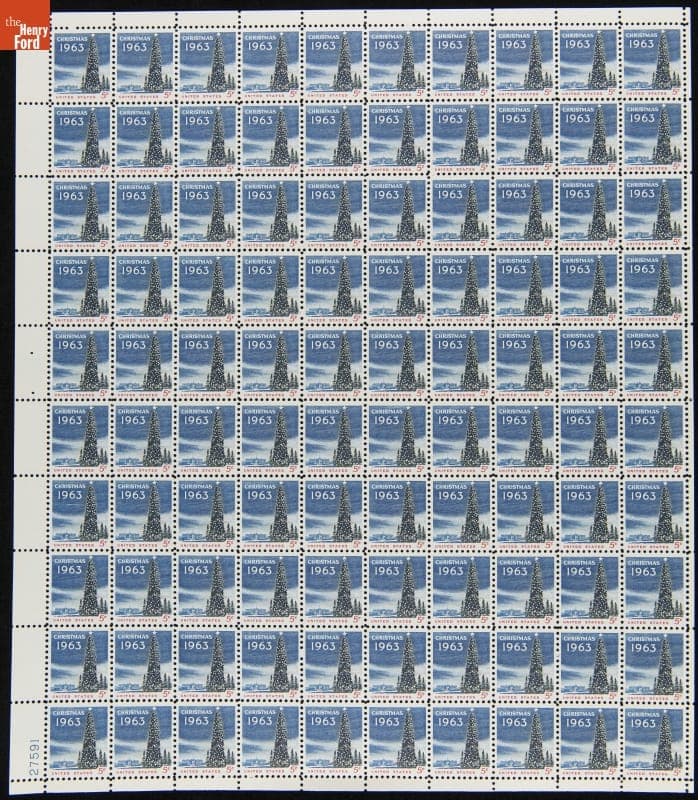 U.S. Postage Stamps Issued for Christmas 1963