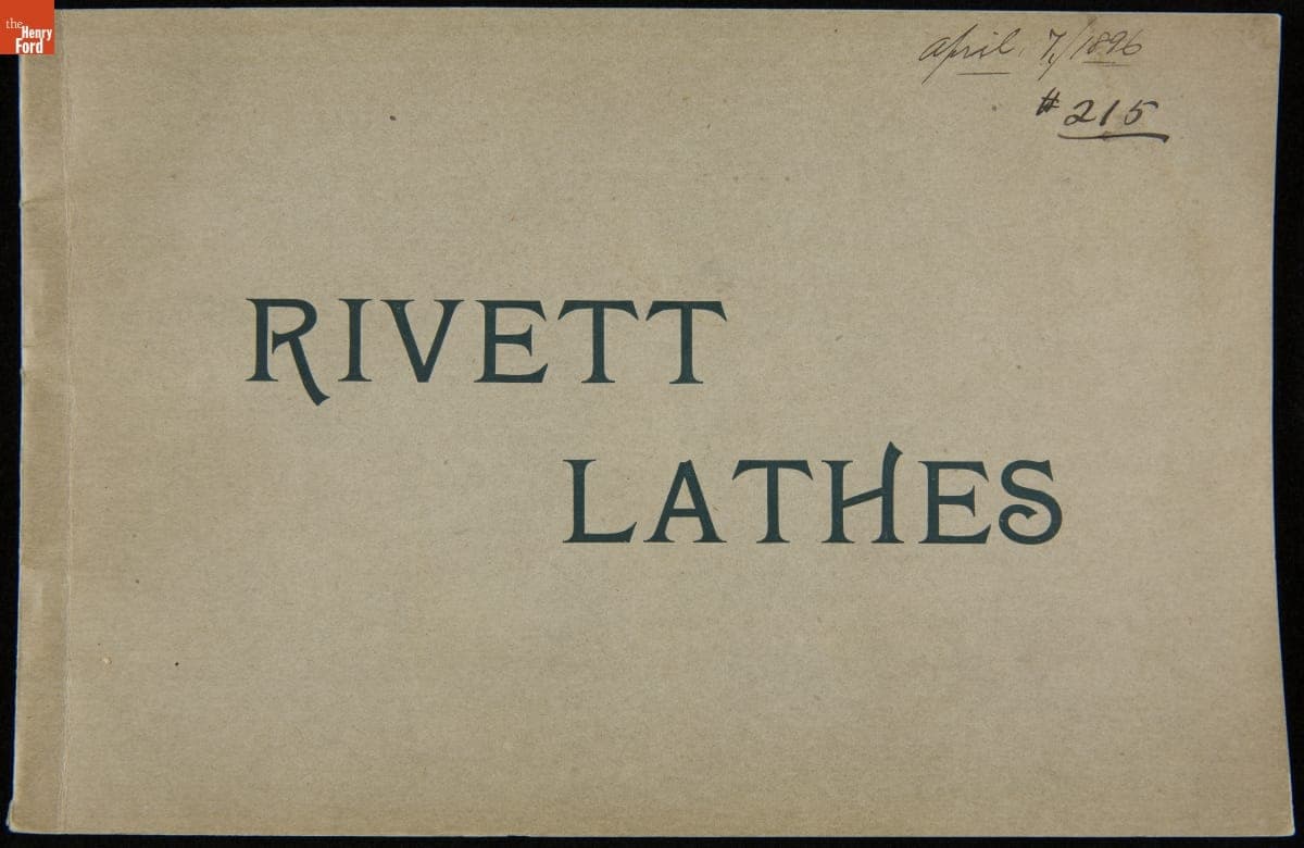 Faneuil Watch Tool Company Catalog, "Rivett Lathes," 1896