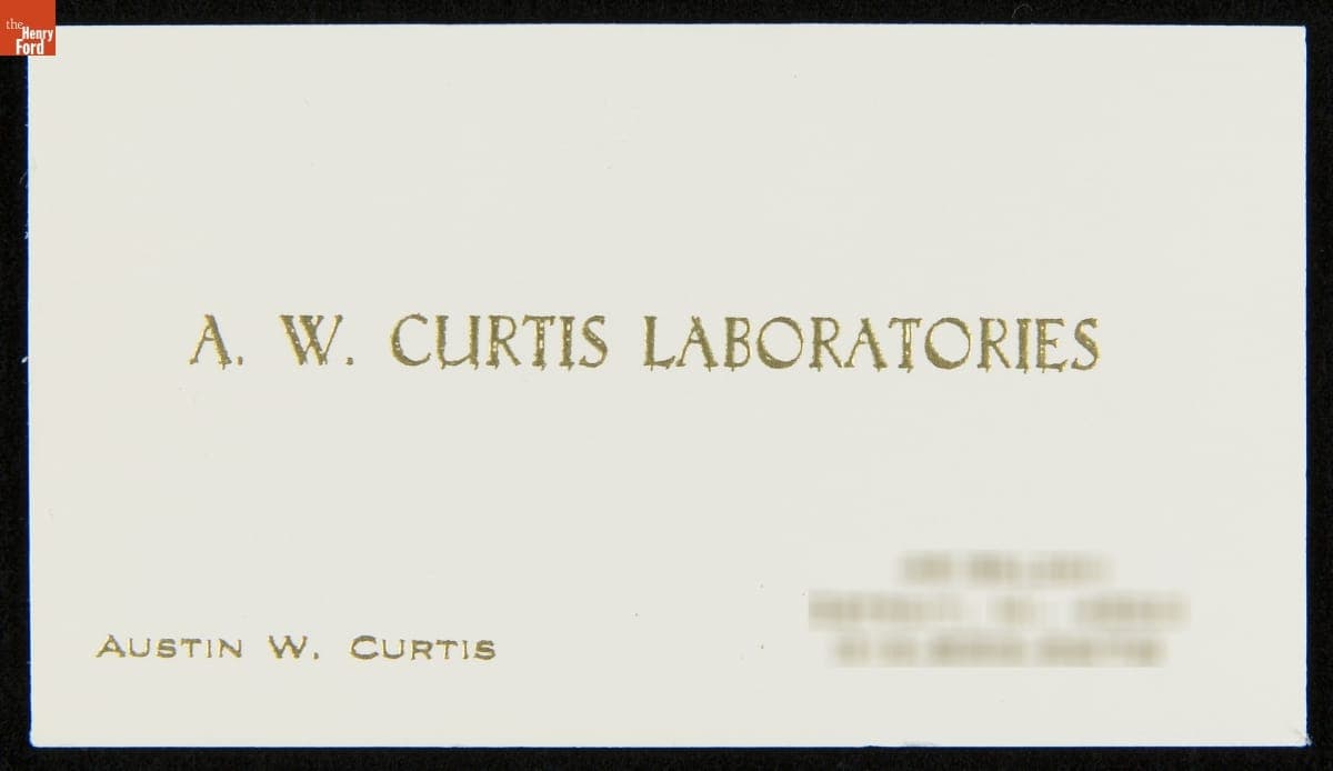 Business Card of Austin W. Curtis, 1982