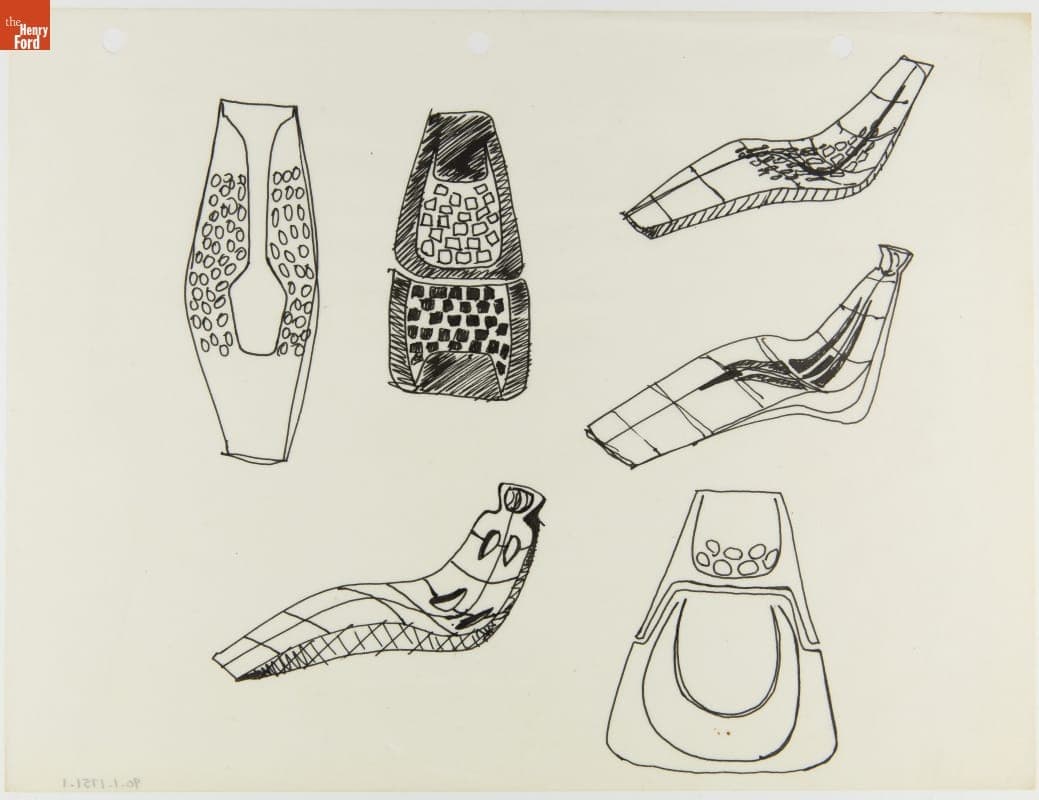 Design Sketch for Seating Study, circa 1960