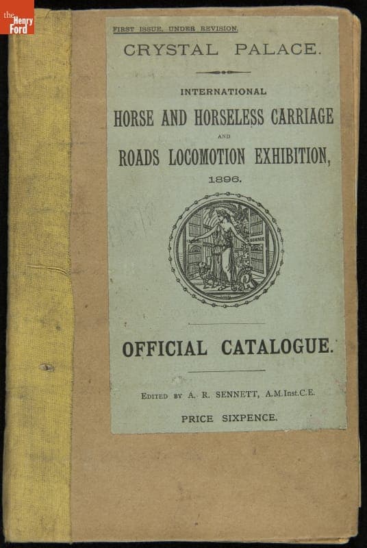 Crystal Palace International Horse and Horseless Carriage and Roads Locomotion Exhibition Official Catalogue, 1896