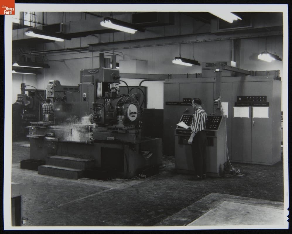 Working with Burroughs Corporation Equipment on Factory Floor, 1964-1965
